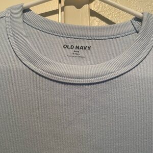 Old Navy Light Blue Ribbed Shirt